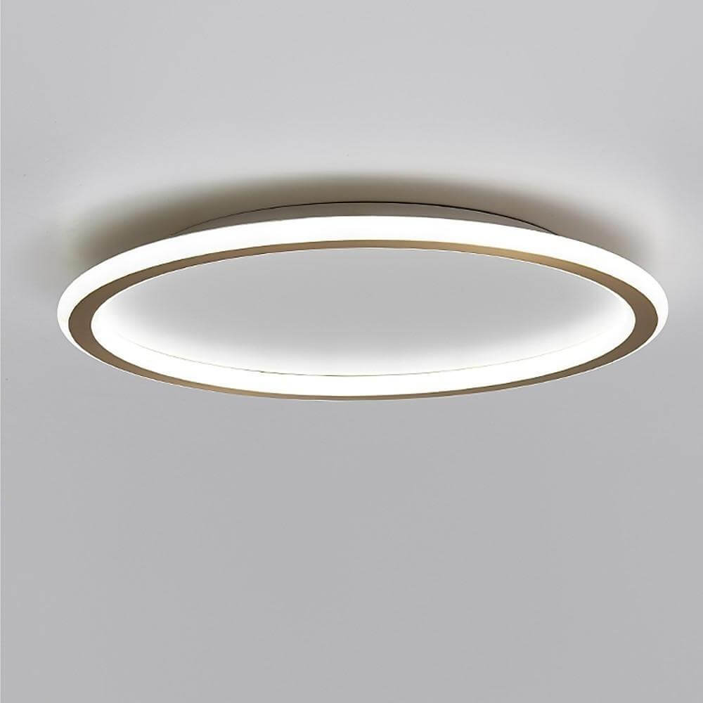 Lumina Circle LED Flush Mount Ceiling Light in Brushed Brass
