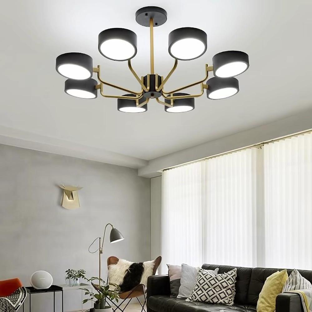 8 Light Tasking Chandelier Fixed 24 Height 3000K 5400K