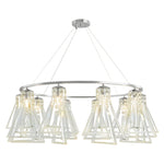 Aurelia Crystal Chandelier in Brass, Chrome, or Black