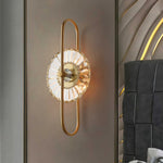 Crystal Wall Sconce with Gold Iron Frame – Modern Luxury Lighting