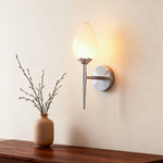 Aurelia Glass Wall Sconce in Copper, Nickel, or Black