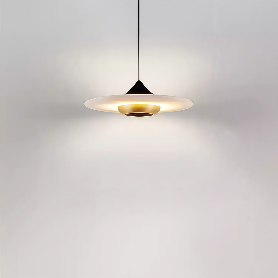 Marble UFO LED Pendant Light – Modern Minimalist Hanging Lamp