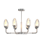 Luxury Copper Modern Chandelier with Clear Glass Shades