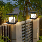 Minimalist Outdoor Pillar Light in Matte Black Stainless Steel