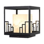 Minimalist Outdoor Pillar Light in Matte Black Stainless Steel