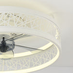 Aurelia Round LED Ceiling Fan with Light – Modern Nordic Flush Mount