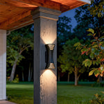 Modern Black LED Up Down Wall Sconce for Outdoor Luxury Interiors