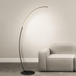Arc Floor Lamp with Remote Control, Modern LED Aluminum Design