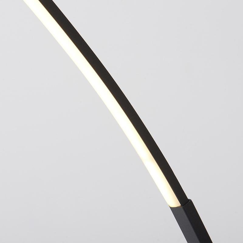 Arc Floor Lamp with Remote Control, Modern LED Aluminum Design