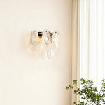 Art Deco French Glass Wall Sconce in Copper, Nickel, or Black