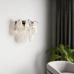Art Deco French Glass Wall Sconce in Copper, Nickel, or Black
