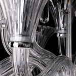 French Art Glass Chandelier with Elegant Hardware, 12 or 18 Lights