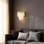 French Art Deco Copper Wall Sconce with Clear Glass Shades