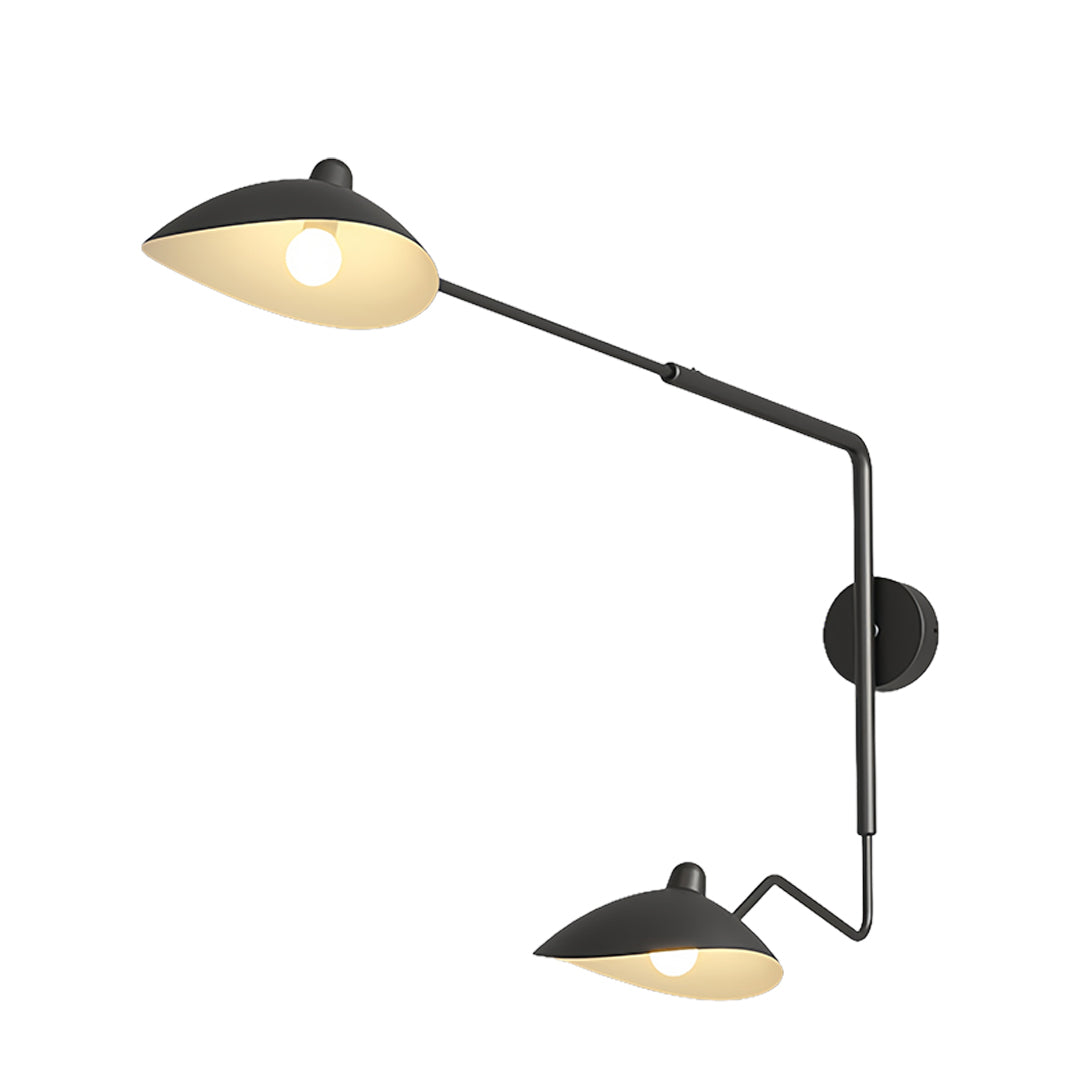 Swing Arm Wall Sconce with Full Spectrum LED, Industrial Modern