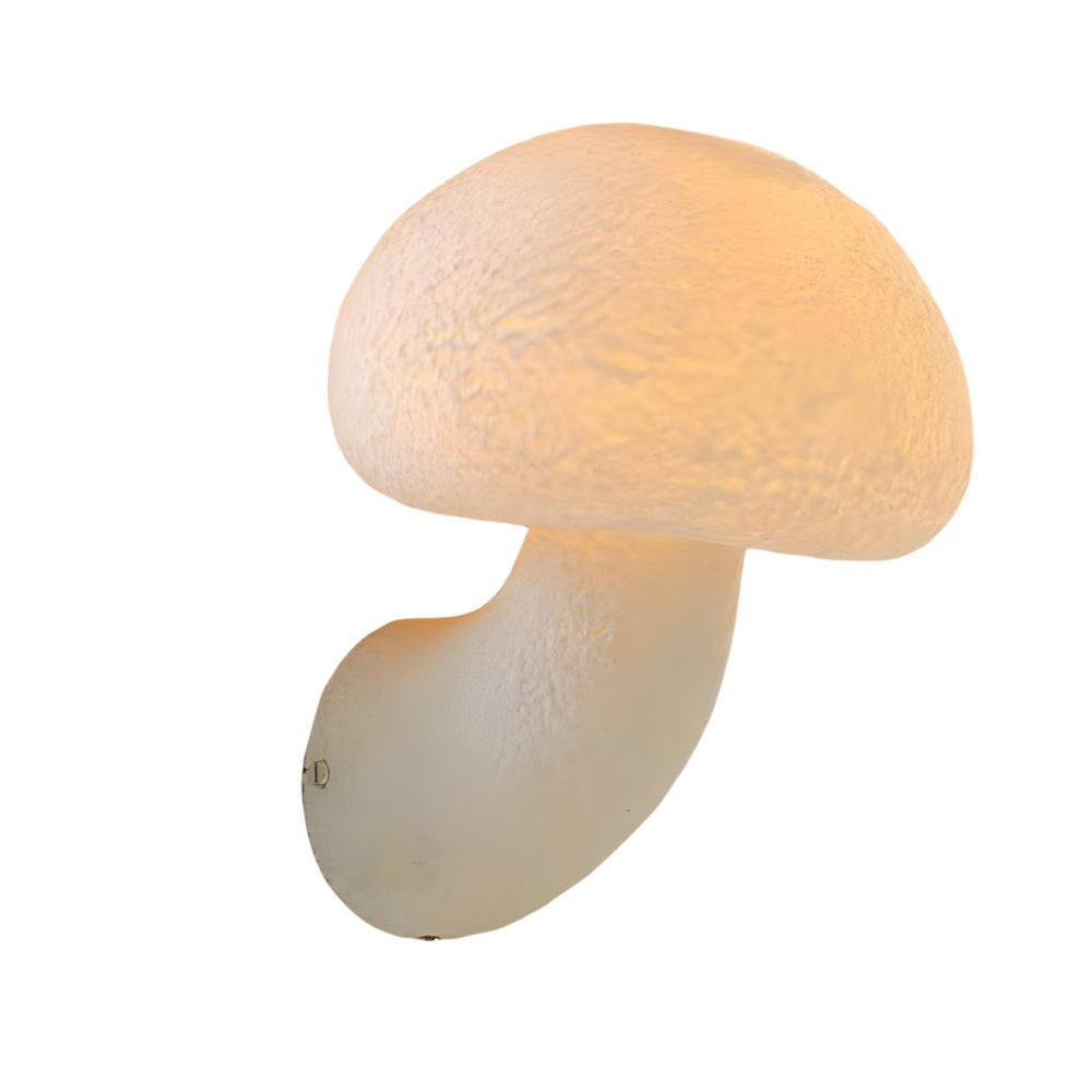 Mushroom Wall Sconce in Resin with Warm LED Glow