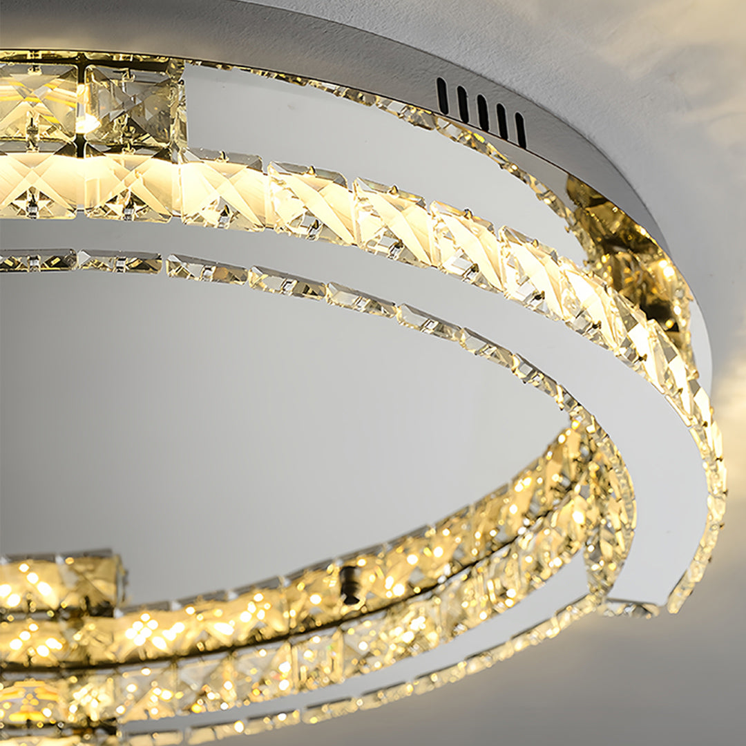 Lumière Cristal LED Flush Mount Ceiling Light in Silver