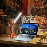 Tripod LED Table Lamp with 360° Rotating Head, Eye-Care Dimmable Light