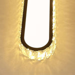 Linear Crystal LED Flush Mount Ceiling Light, Chrome Finish, Modern Minimalist