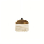 Asta Alabaster Pendant Light – Sculptural Gold Metal & Natural Stone Chandelier