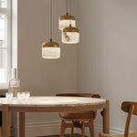 Asta Alabaster Pendant Light – Sculptural Gold Metal & Natural Stone Chandelier
