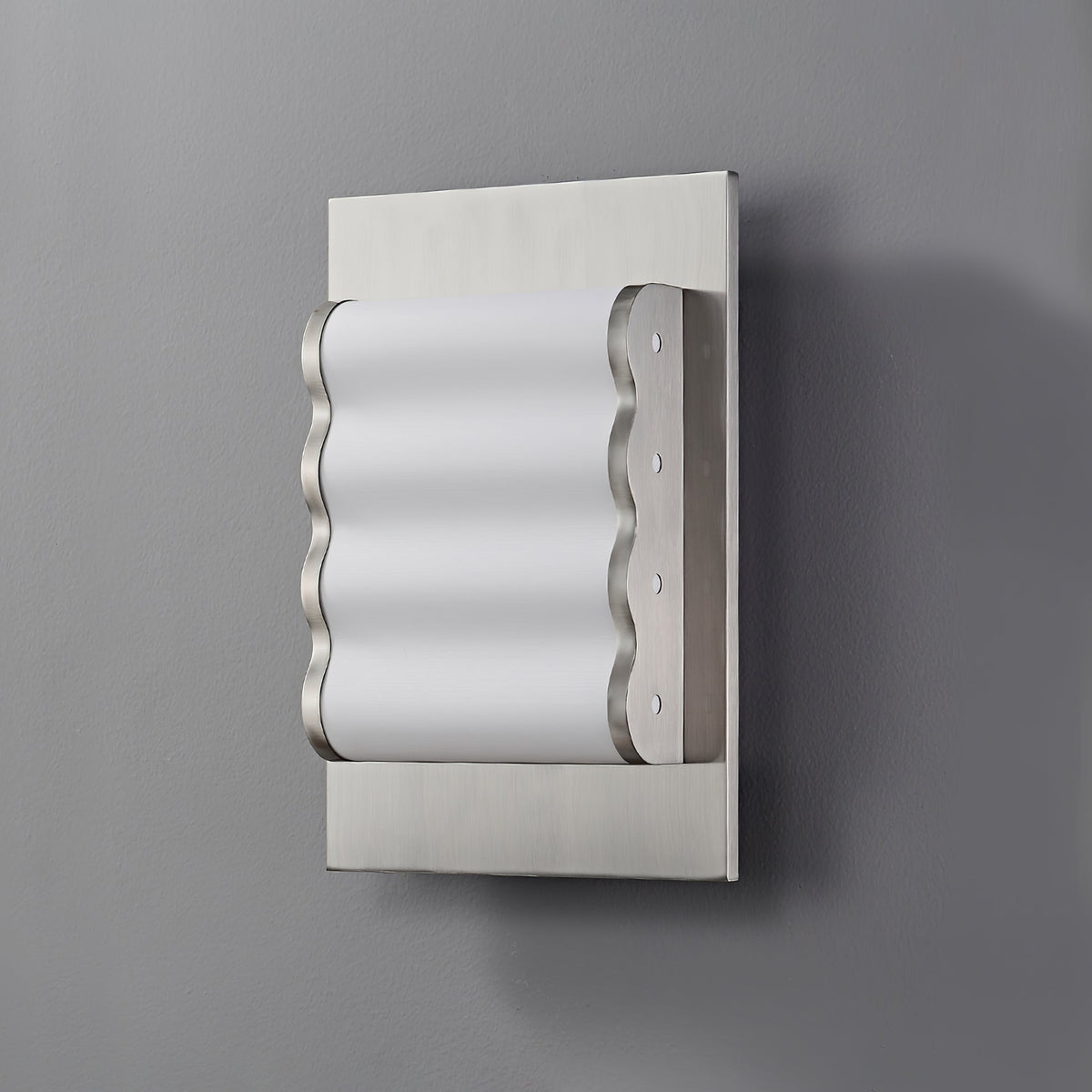 Wavelet Wall Sconce – Sculptural Fabric LED Wall Light in Stainless Steel