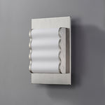 Wavelet Wall Sconce – Sculptural Fabric LED Wall Light in Stainless Steel