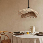 Vintage Straw Hat Petal Chandelier