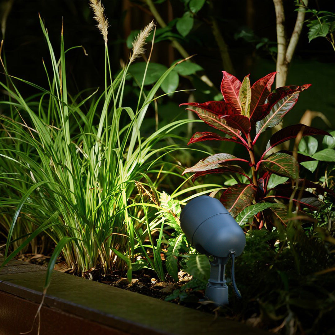 Minimalist Outdoor Spotlights with Warm LED Glow