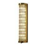 Luma Column LED Wall Sconce in Brushed Gold and Clear Glass