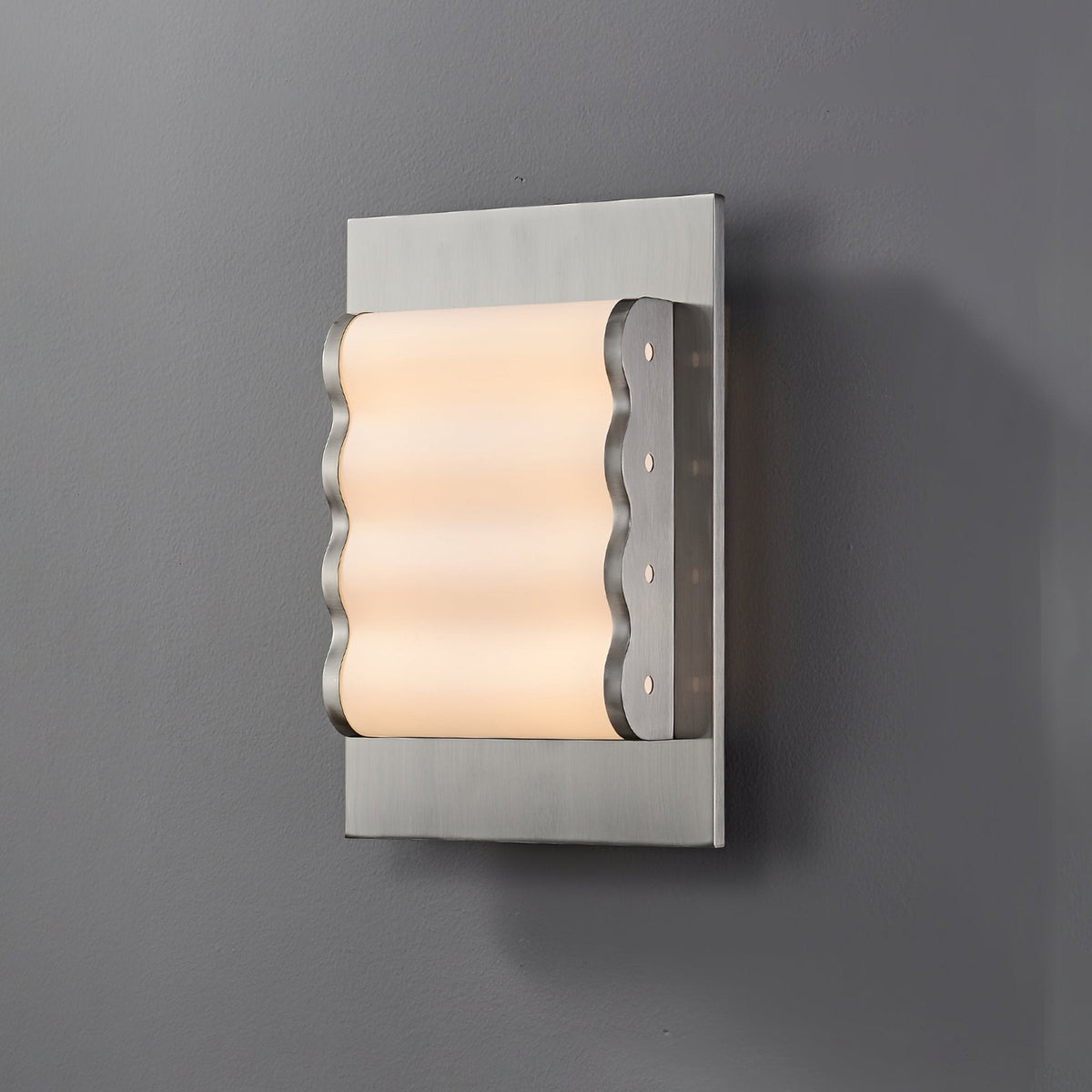 Wavelet Wall Sconce – Sculptural Fabric LED Wall Light in Stainless Steel
