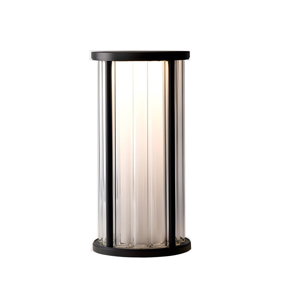 Cylinder Lantern Outdoor Pendant & Lawn Light with Solar or Hardwired Power