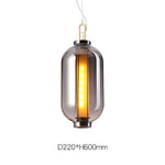 Bai Family Blown Glass Pendant Light in Bronze for Dining and Entry