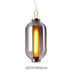 Bai Family Blown Glass Pendant Light in Bronze for Dining and Entry