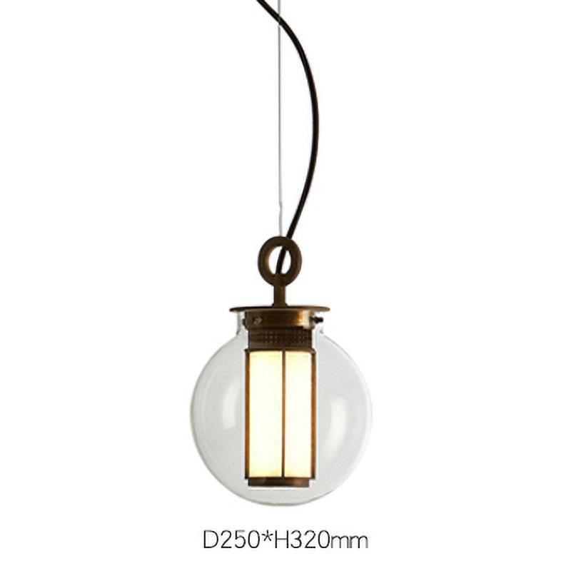 Bai Family Blown Glass Pendant Light in Bronze for Dining and Entry