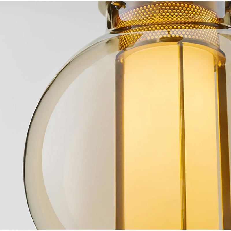 Bai Family Blown Glass Pendant Light in Bronze for Dining and Entry