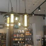 Bai Family Blown Glass Pendant Light in Bronze for Dining and Entry