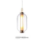 Bai Family Blown Glass Pendant Light in Bronze for Dining and Entry