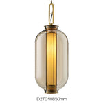 Bai Family Blown Glass Pendant Light in Bronze for Dining and Entry