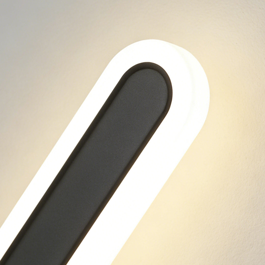 Modern Oval Bar Wall Light with Dimmable LED, Gold or Black Finish