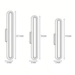 Modern Oval Bar Wall Light with Dimmable LED, Gold or Black Finish