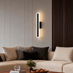 Modern Oval Bar Wall Light with Dimmable LED, Gold or Black Finish