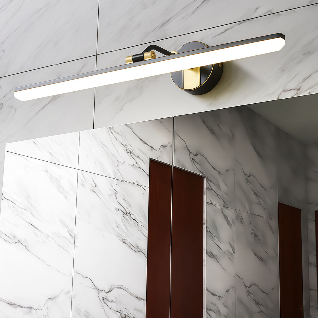 Aurelia Linear LED Vanity Light in Copper for Bathroom and Dressing Areas