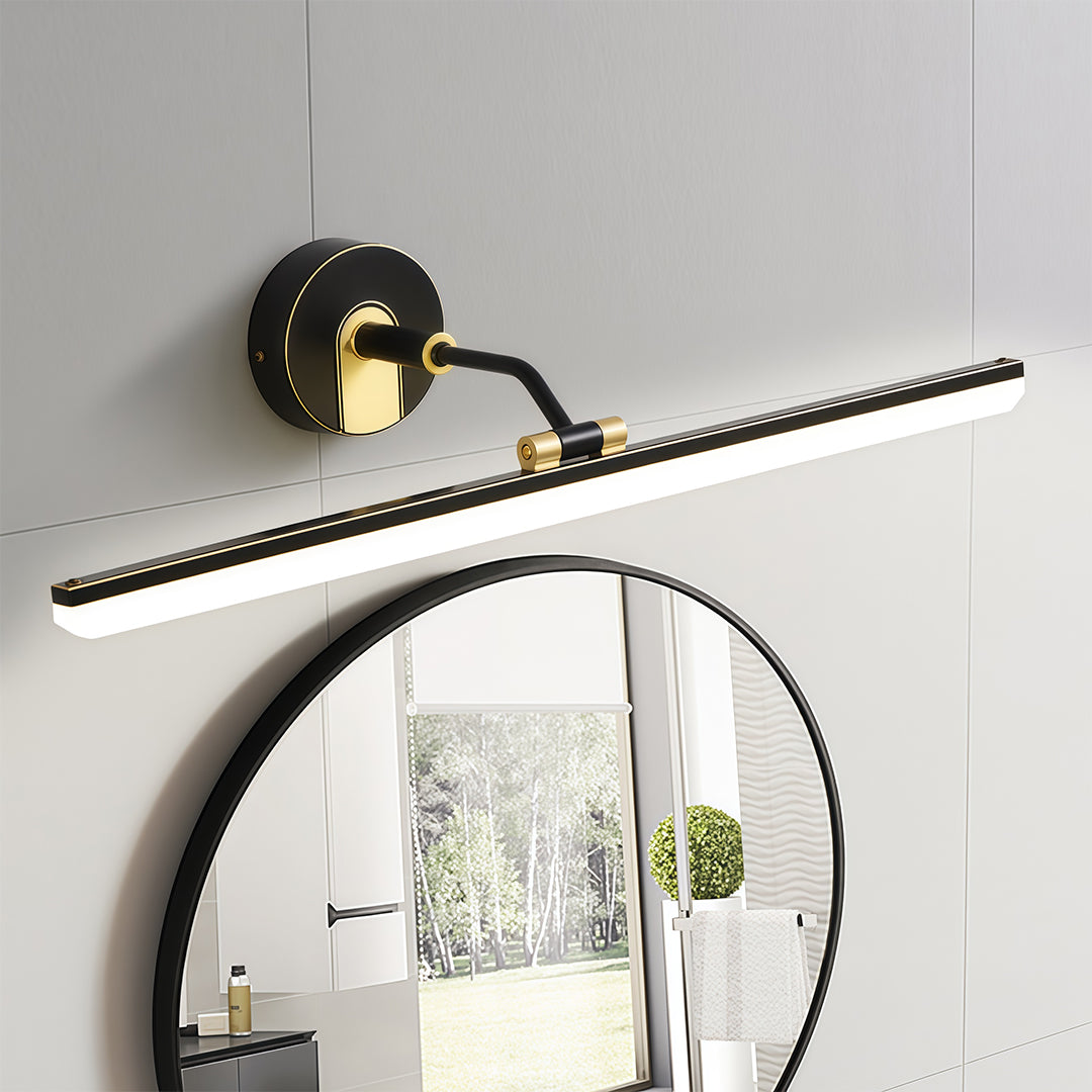 Aurelia Linear LED Vanity Light in Copper for Bathroom and Dressing Areas