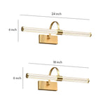 Aurora Nordic Brass Vanity Light Bar for Bathroom Mirror
