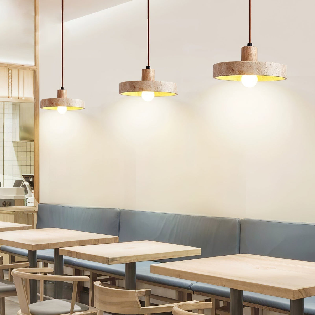 Piedra Travertine Pendant Light