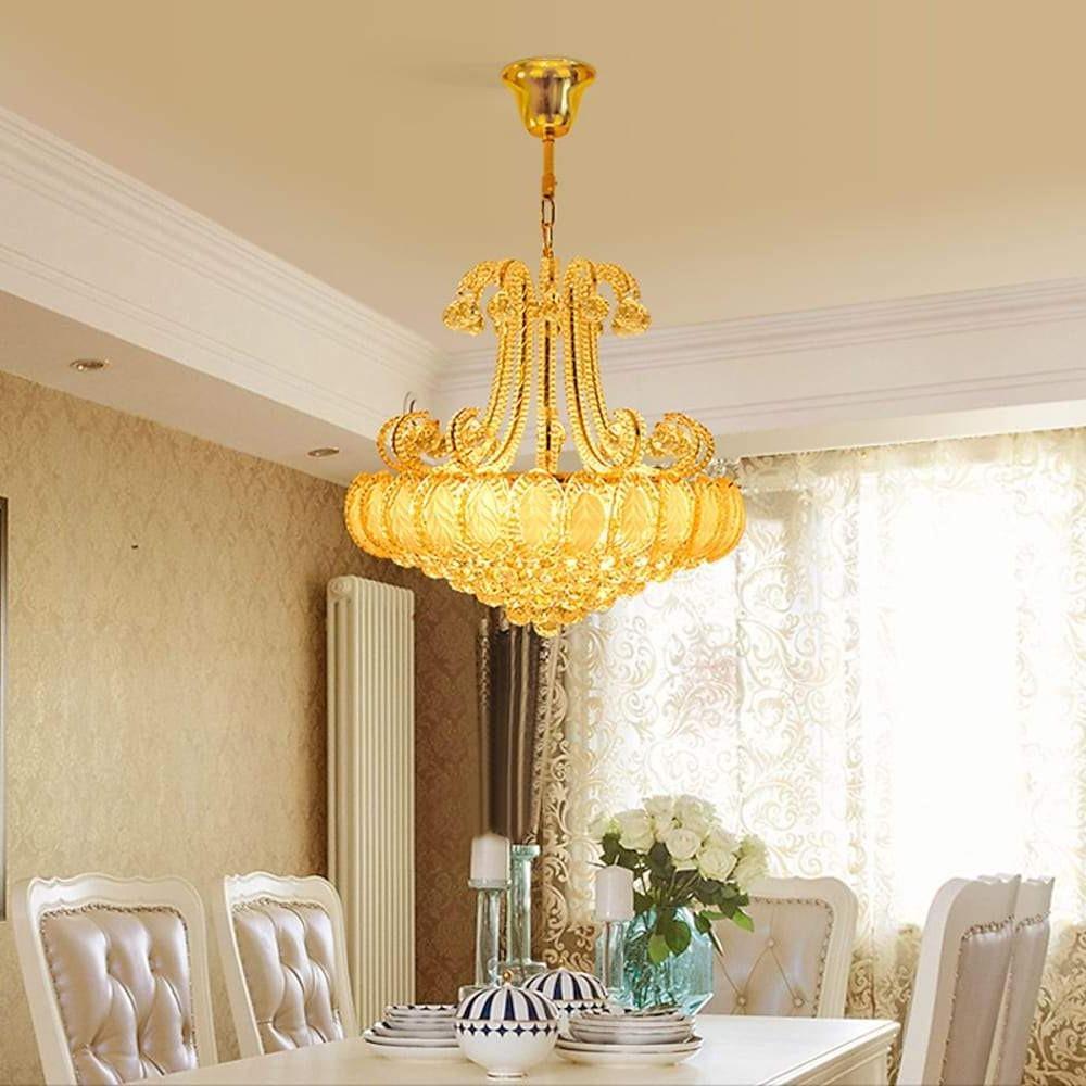 8 Light Modern Gold Silver Vintage Crystal Chandeliers For Living Room
