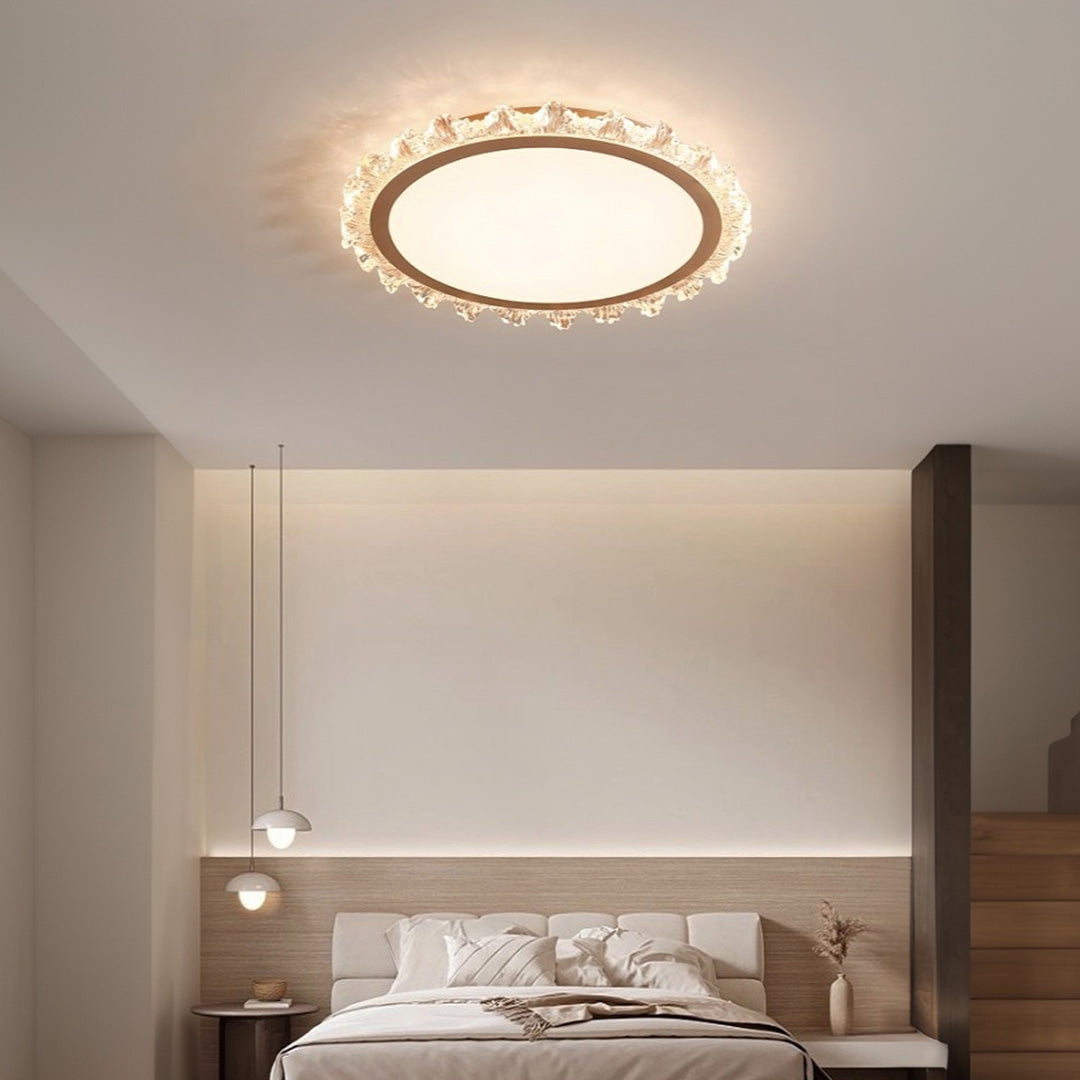 Lumière Rond LED Flush Mount Ceiling Light in White