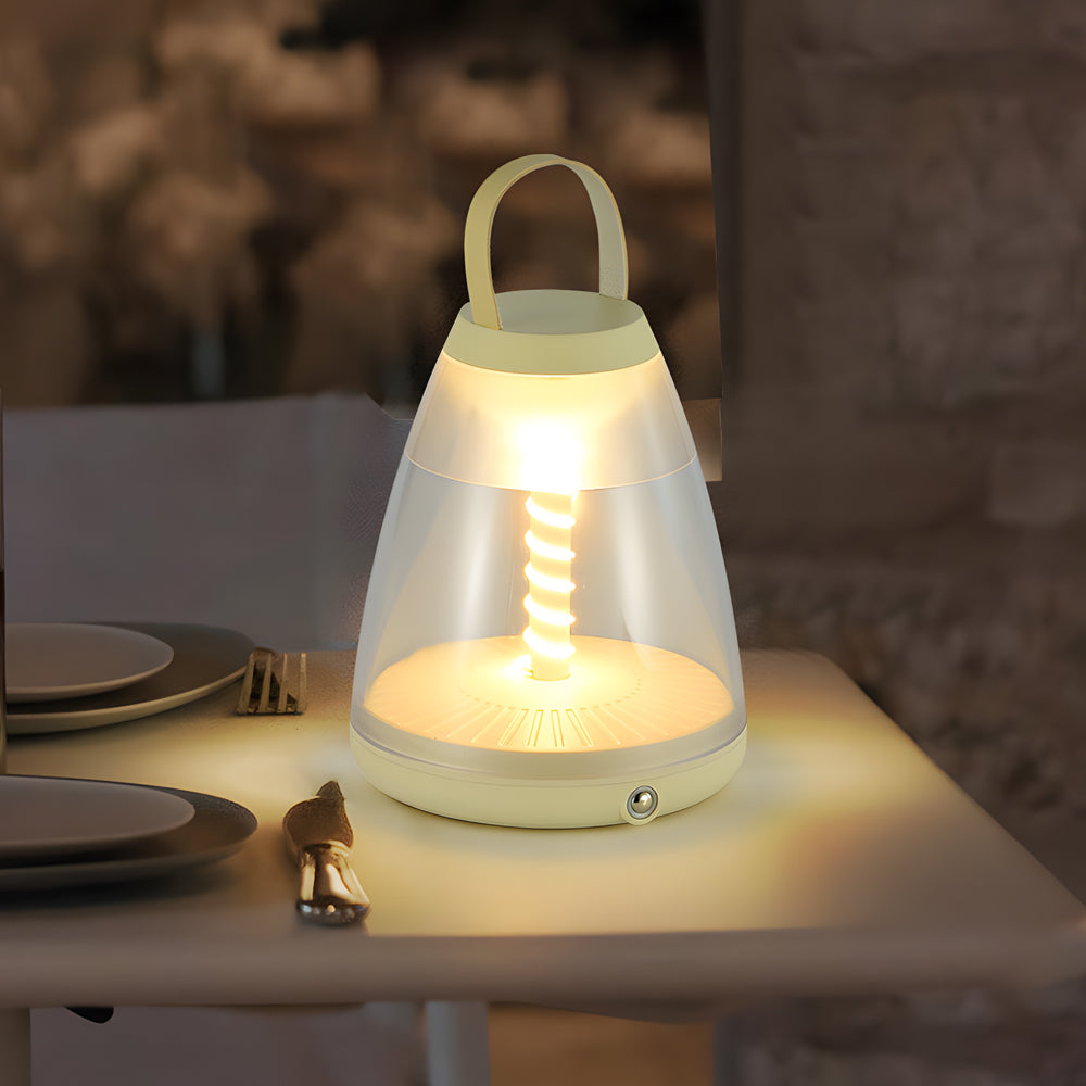Lumina Spiral Portable LED Table Lamp – Rechargeable Ambient Light for Modern Interiors