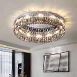 Lumière Cristal LED Ceiling Light – French Crystal Flush Mount in Polished Chrome