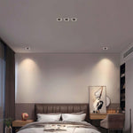 Square LED Recessed Downlight in Black or White for Modern Interiors